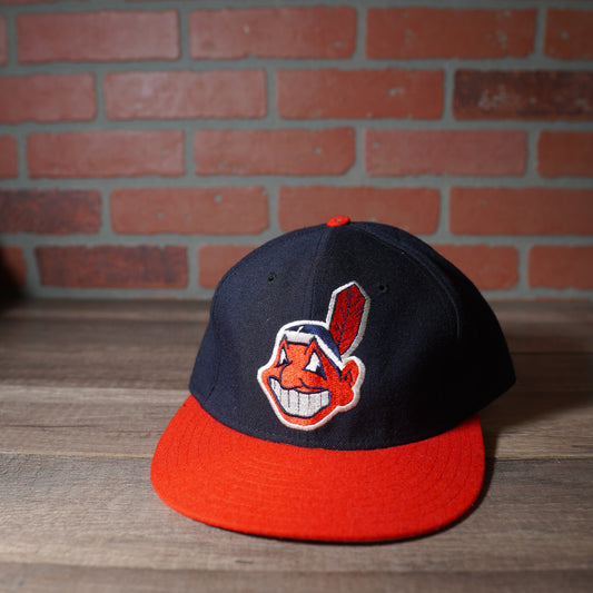 VTG MLB Cleveland Indians Fitted Wool Logo Hat
