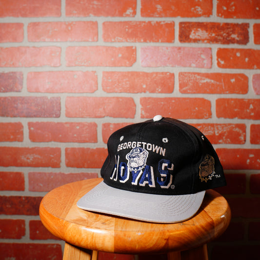 VTG Stained Georgetown Hoyas Snapback Hat