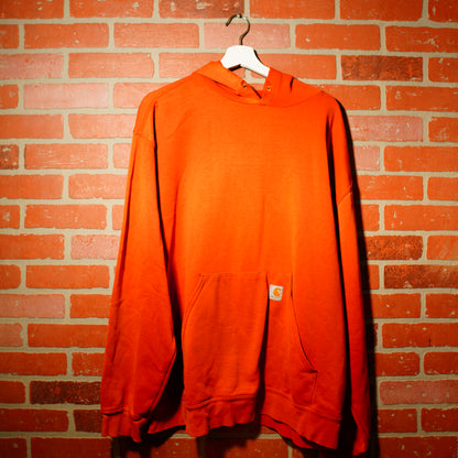 VTG Y2K Carhartt Orange Logo Hoodie