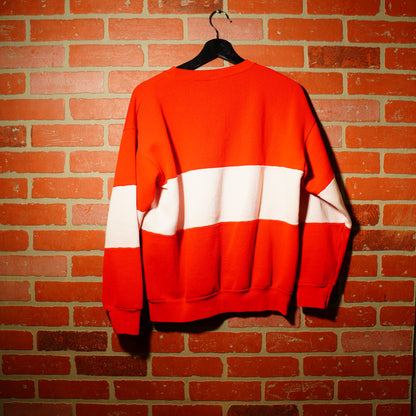 VTG Brown Logo Red Stripe Crewneck