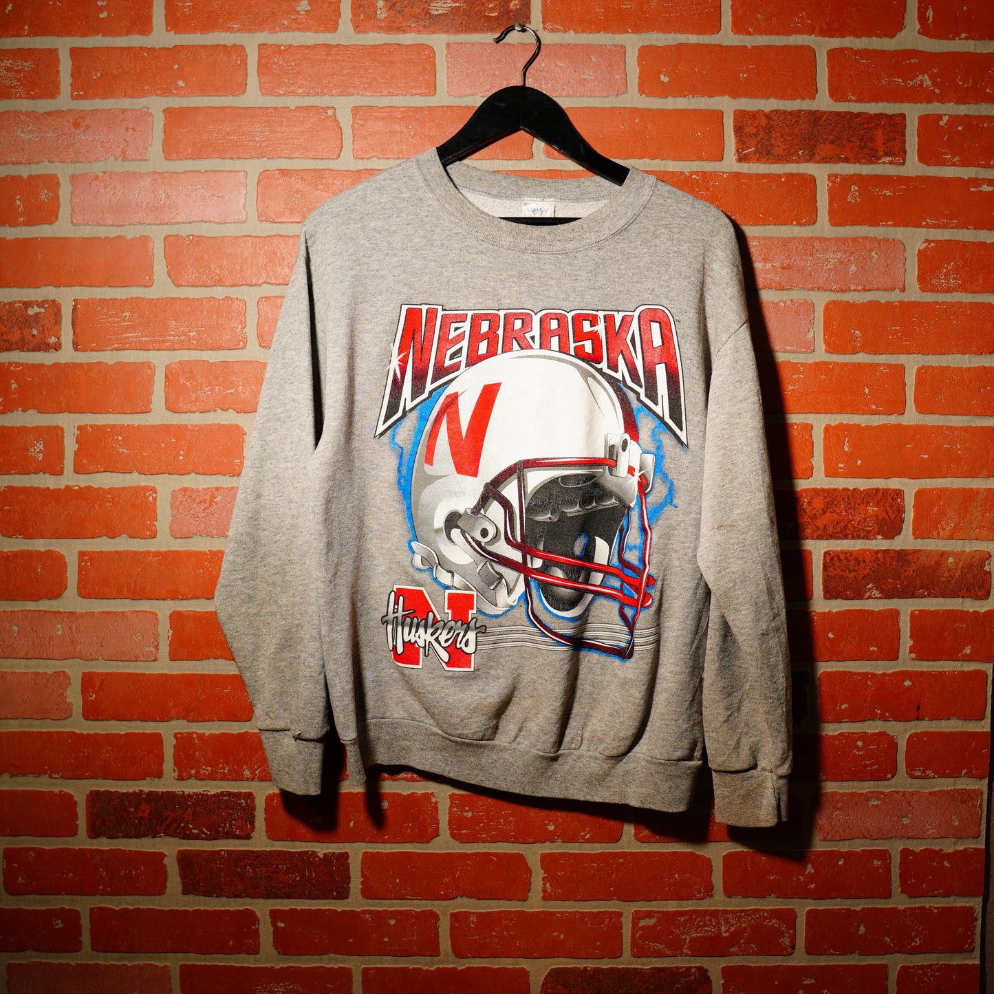 VTG Nebraska Huskers Grey Crewneck