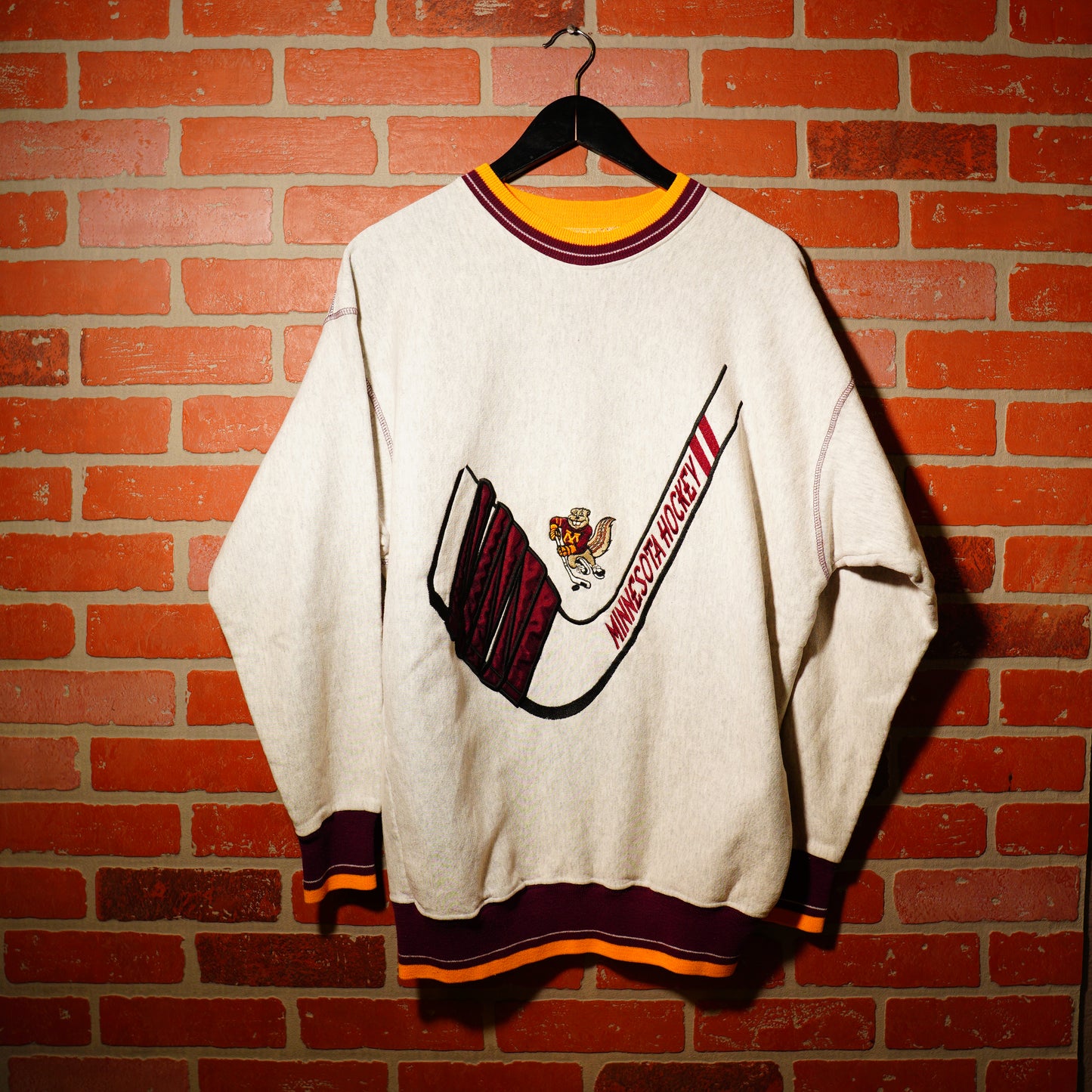 VTG Minnesota Hockey Grey Crewneck