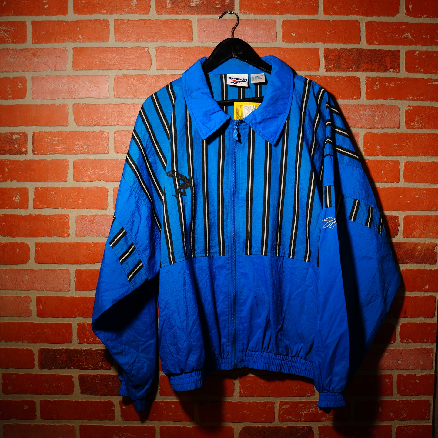 VTG Reebok Shaq Blue Zip-Up Windbreaker Jacket