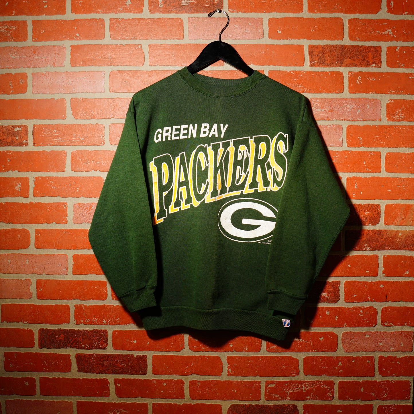 VTG 1990 NFL Green Bay Packers Green Crewneck