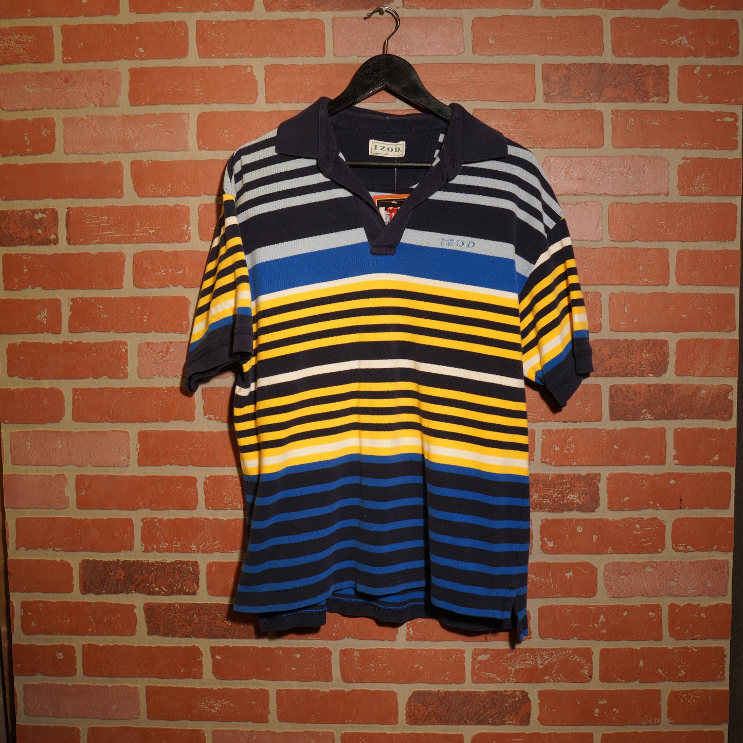 VTG Y2K IZOD Yellow/Blue Polo Shirt