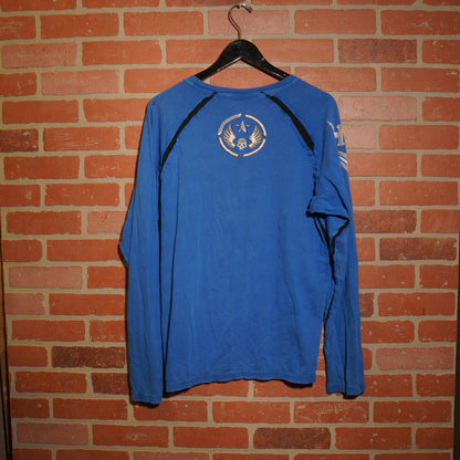 VTG Y2K Affliction Standard Blue L/S Logo Tee