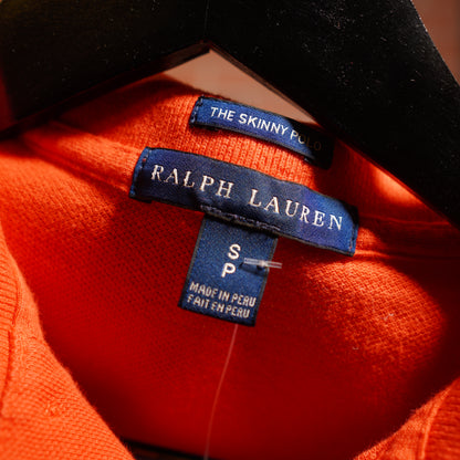 VTG Y2K Women's Ralph Lauren Orange Polo Shirt