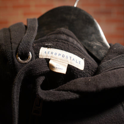 VTG Y2K Women's Aeropostale Zip-Up Black Hoodie