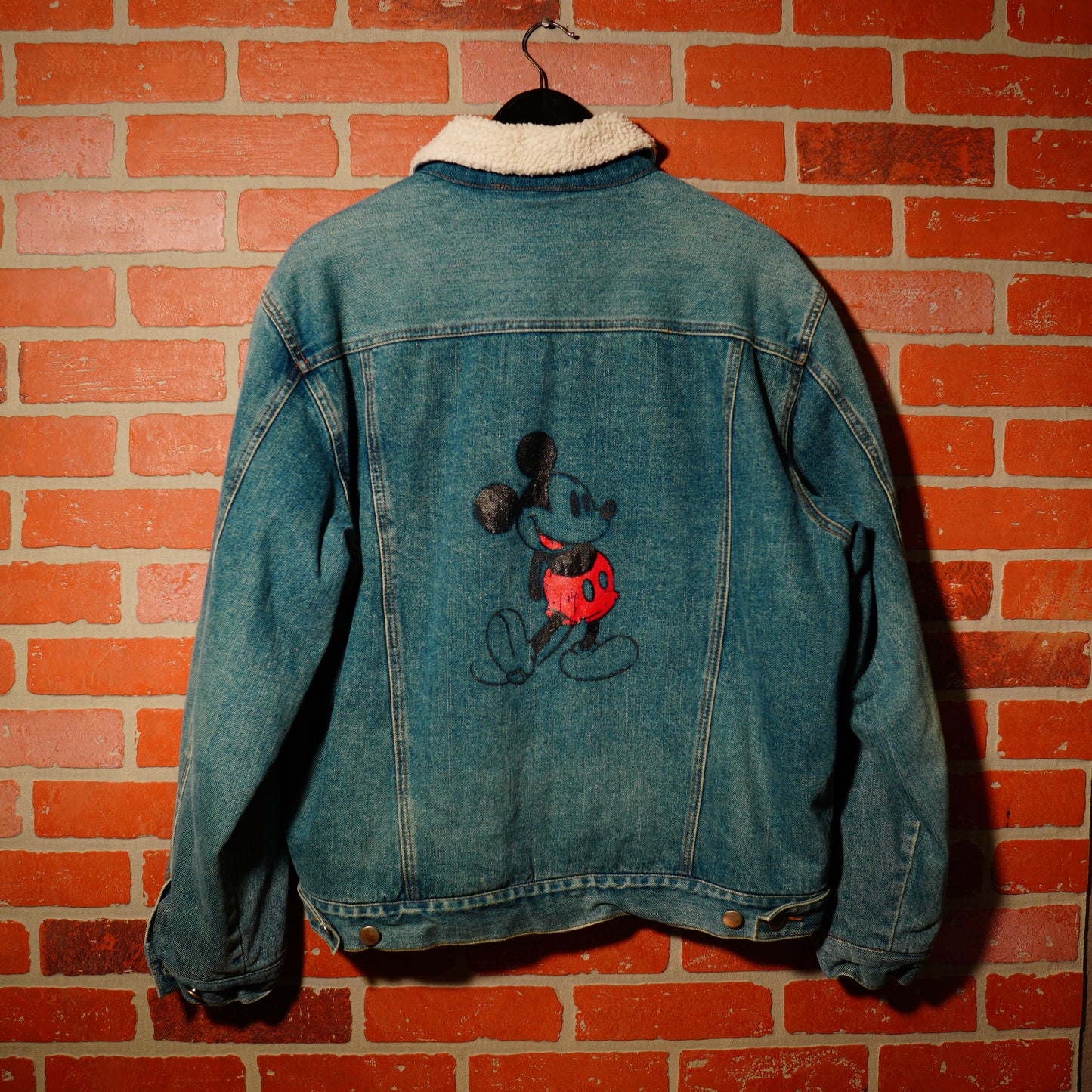 VTG Disneyland Resort Mickey Mouse Denim Fleece Jacket