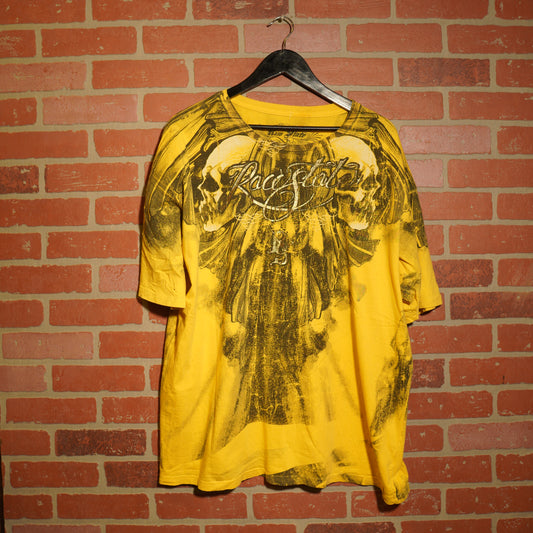 VTG Y2K Raw State AOP Yellow Tee