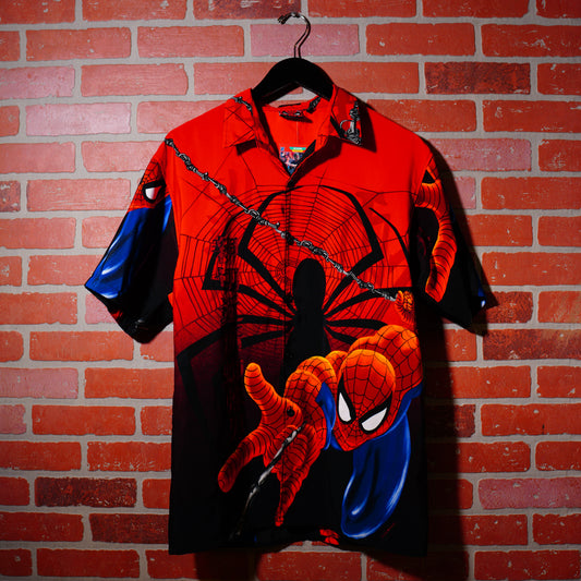VTG Y2K Spider-Man Button-Up Web Shirt