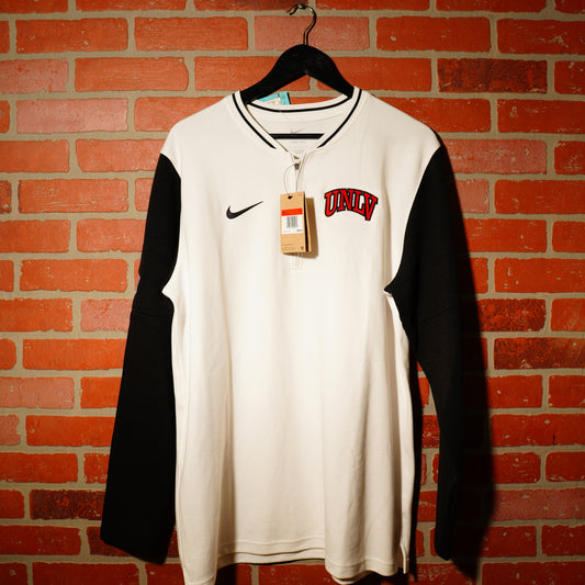 Nike UNLV Dri-Fit White/Black Quarter-Zip L/S Sweater