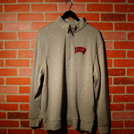 Nike UNLV Grey Turtle Neck Quarter-Zip Sweater