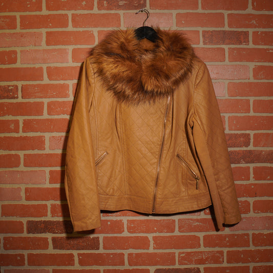 VTG Y2K Women's IMAN Faux Fur Leather Jacket