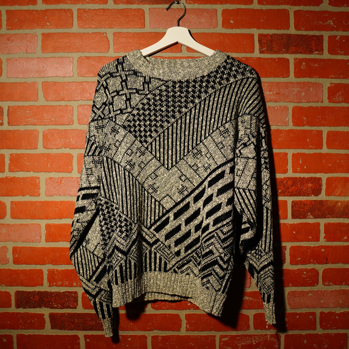 VTG Grey Knit Pattern Sweater