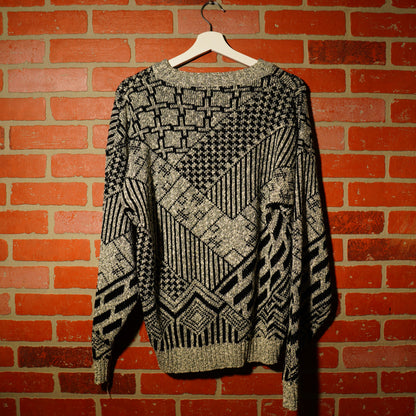 VTG Grey Knit Pattern Sweater