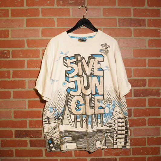 VTG Y2K 5ive Jungle AOP White Tee
