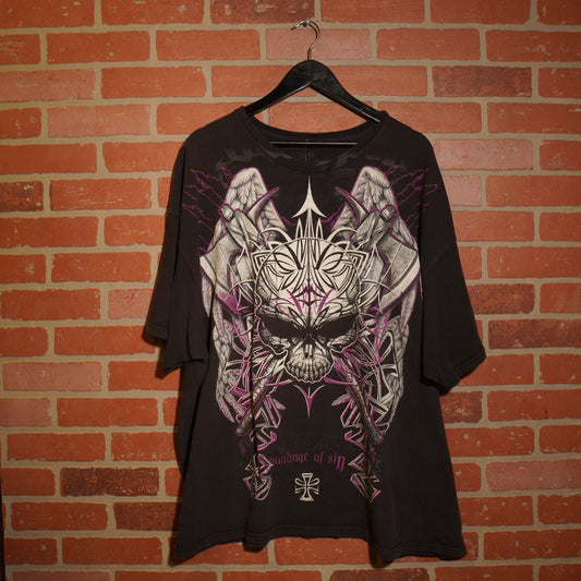 VTG Y2K Chemistry Winged Skull Tee