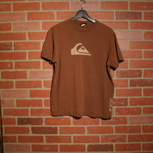 VTG Y2K Quiksilver Brown Logo Tee