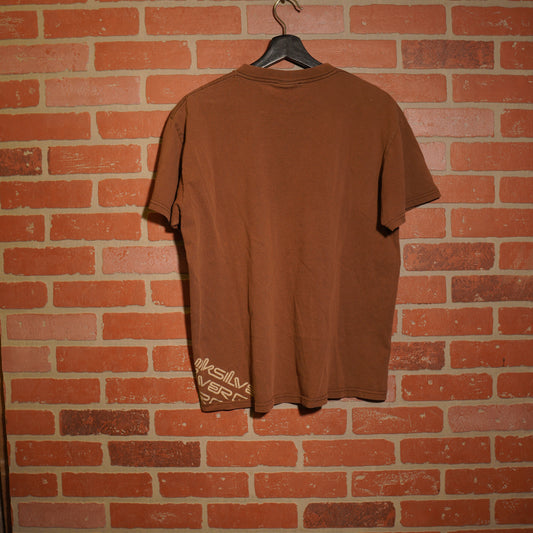 VTG Y2K Quiksilver Brown Logo Tee