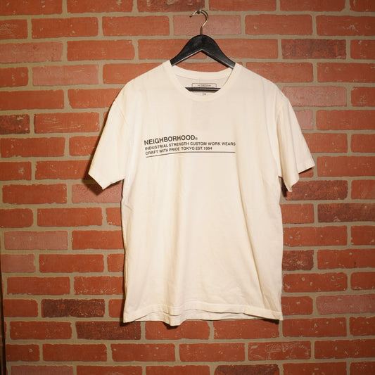 Neighborhood White Text Tee