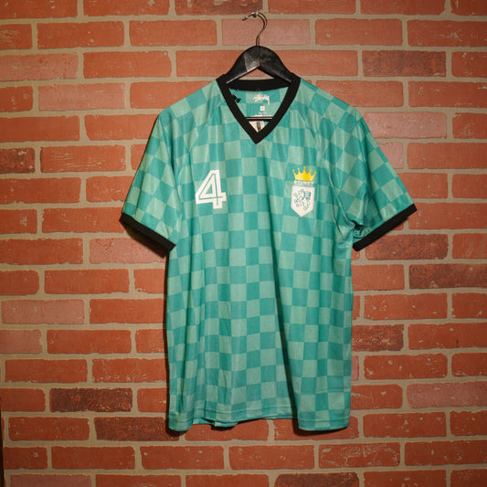 Stussy Checkerboard Teal Soccer Jersey