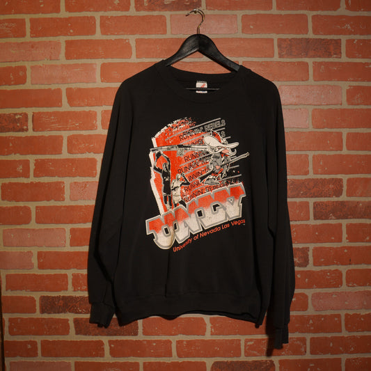 VTG UNLV Runnin' Rebels Black Basketball Crewneck