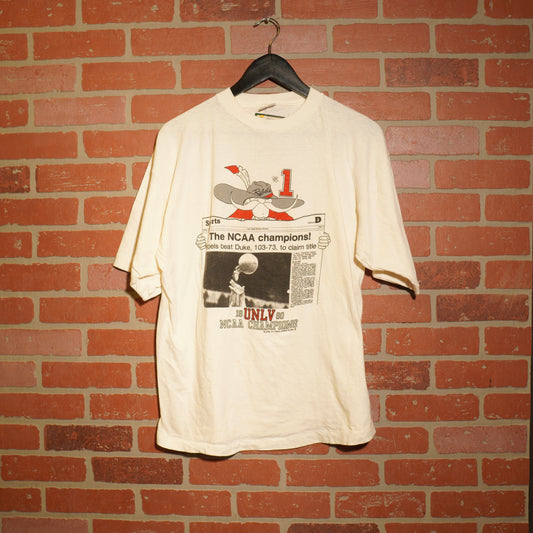 VTG 1990 UNLV NCAA Champions Newspaper Tee