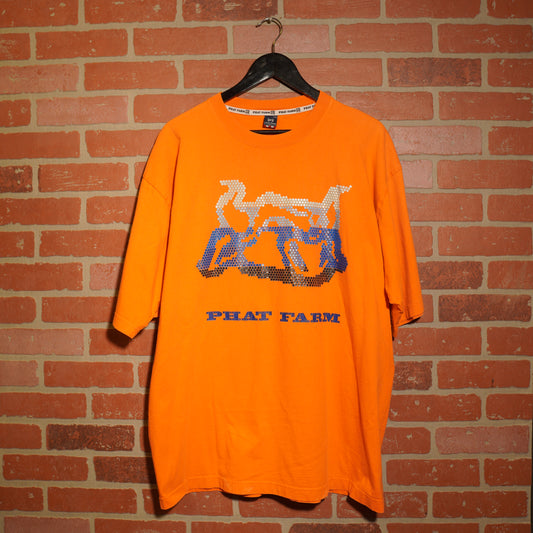 VTG Y2K Phat Farm Orange Logo Tee
