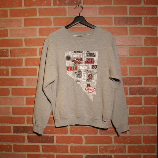 UNLV rebels State Logo Crewneck