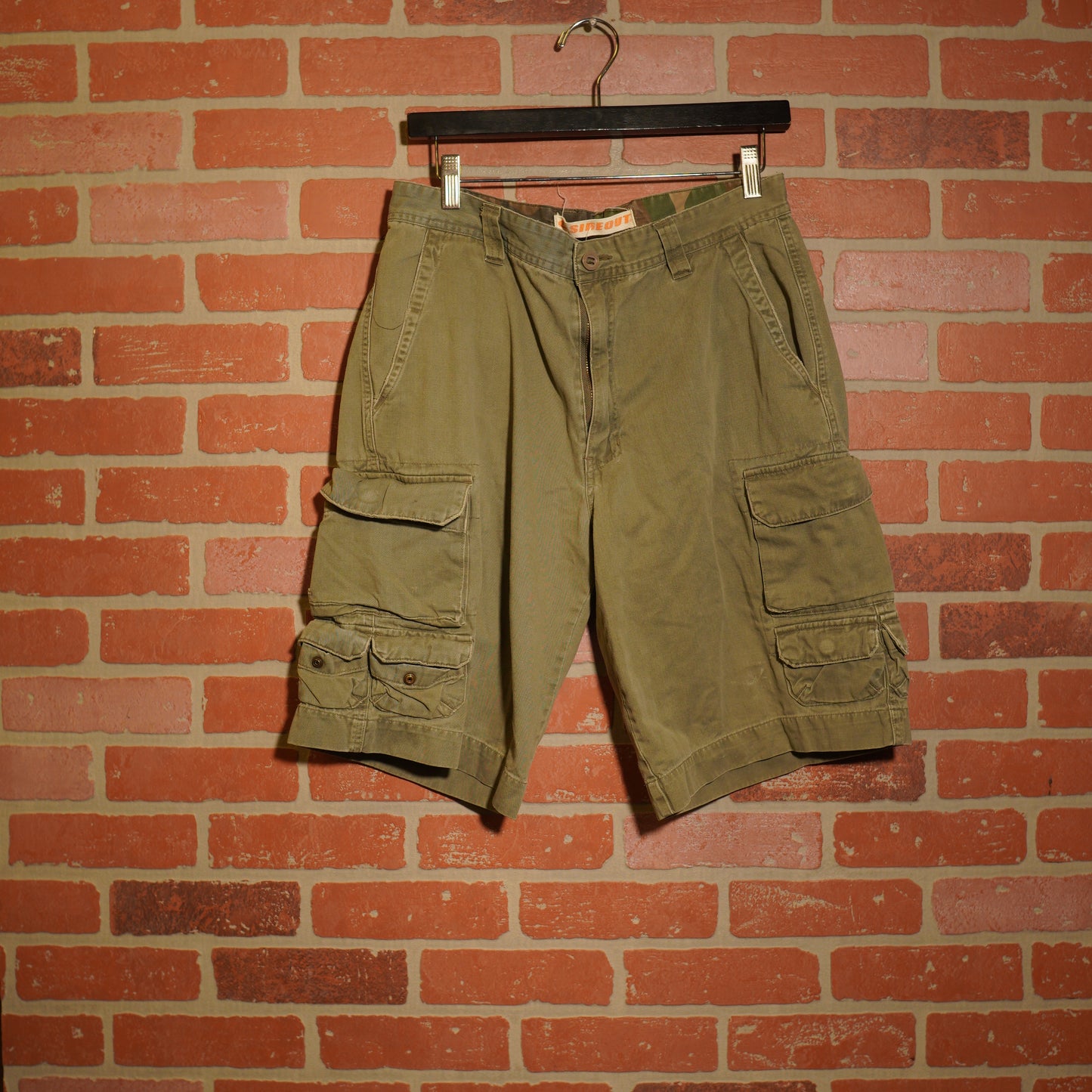 VTG Sideout Olive Cargo Shorts