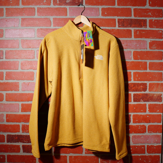 DS The North Face Quarter-Zip Yellow Waffle Sweater