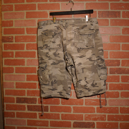 VTG Y2K Raw Blue Camo Cargo Shorts