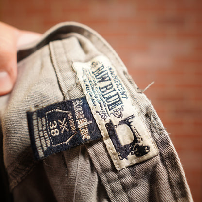 VTG Y2K Raw Blue Camo Cargo Shorts
