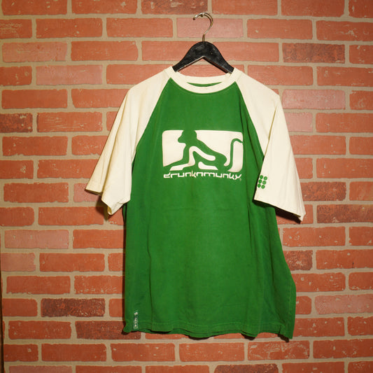 VTG Y2K Drunkmunkey Green Tee