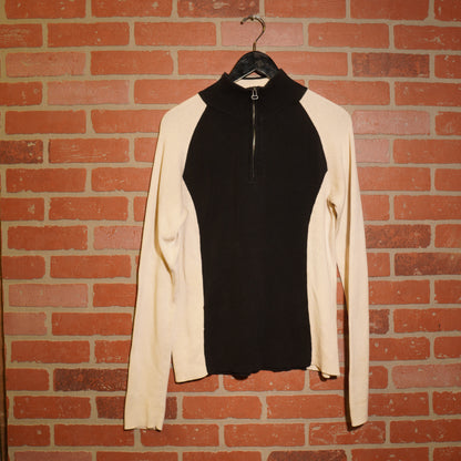 VTG Y2K Polo Jeans Company Quarter-Zip Fleece L/S Sweater