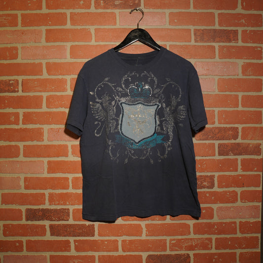 VTG Y2K Womens Cremieux Crown Bedazzle Tee