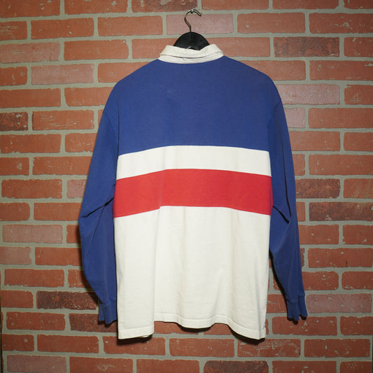 VTG Polo Sport Red/White/Blue Polo L/S Shirt
