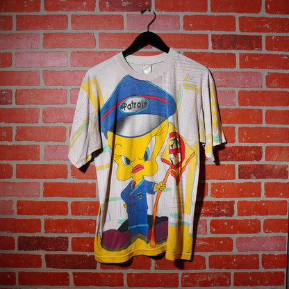 VTG Looney Tunes Tweety Bird Cop AOP Tee