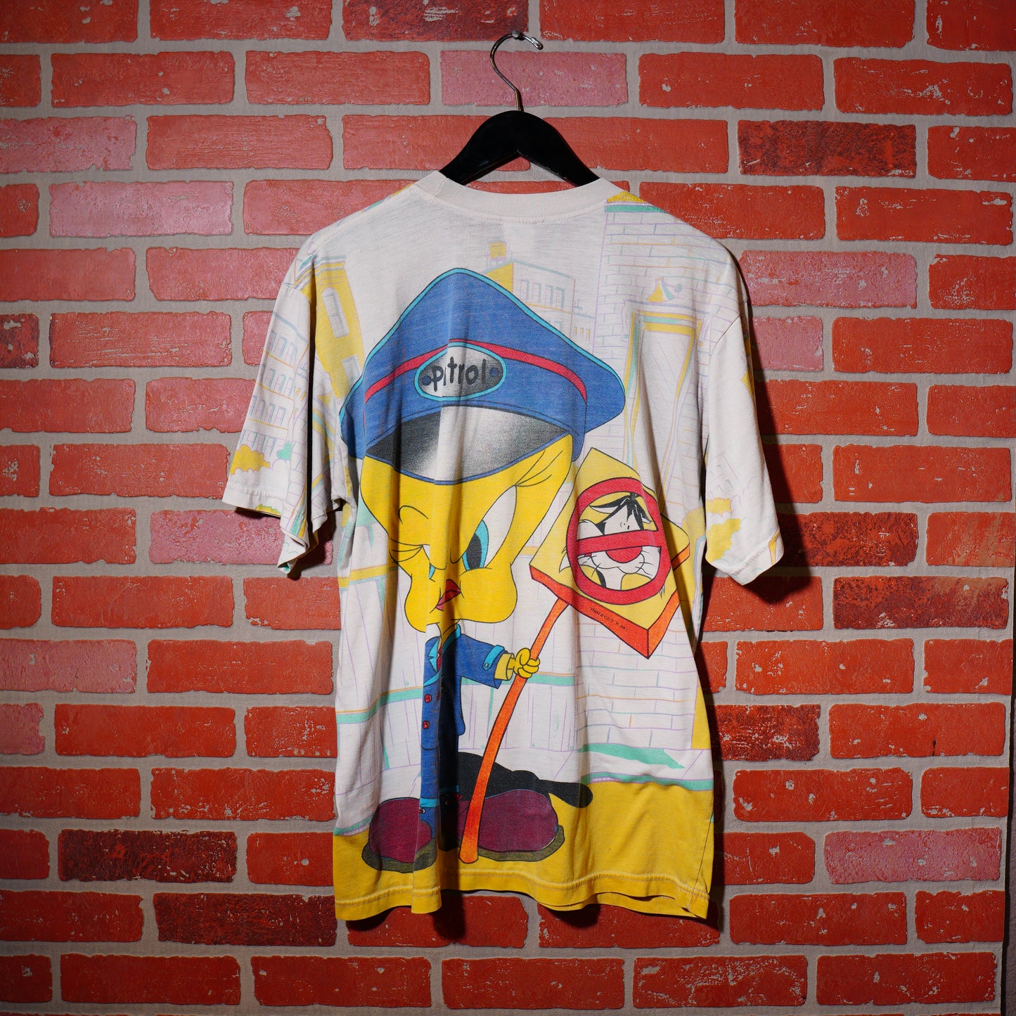 VTG Looney Tunes Tweety Bird Cop AOP Tee