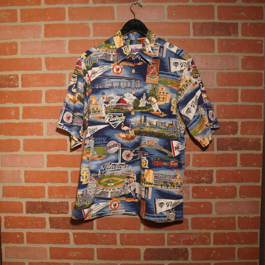 VTG 1998 Ryan Spooner MLB San Diego Padres Button-Up Shirt
