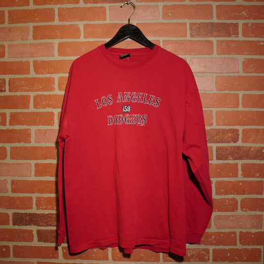 VTG MLB Los Angeles Dodgers L/S Red Tee
