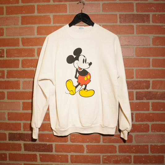 VTG Disney Character Fashions Mickey Mouse White Crewneck