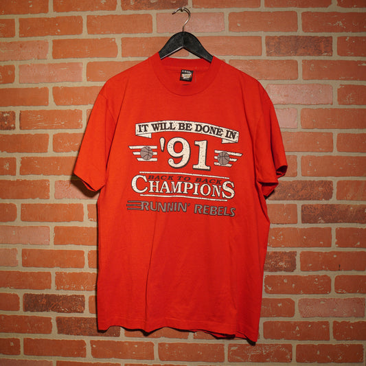 VTG 19991 UNLV Running Rebles It Will Be Done Back To Back Tee
