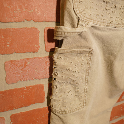 VTG Custom Carhartt Distressed & Patched Grey Pants
