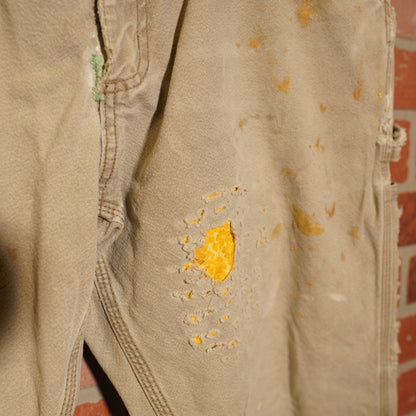 VTG Custom Carhartt Distressed & Patched Grey Pants