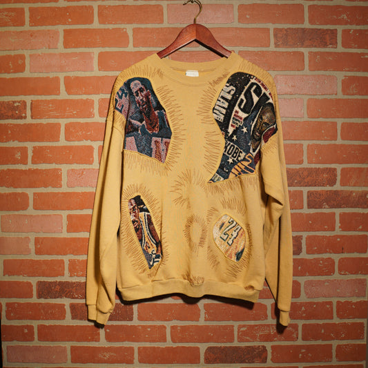 Trevs1of1 Custom Kobe Bryant Yellow Crewneck