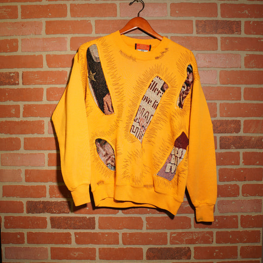 Trevs1of1 Custom Mac Miller Yellow Crewneck