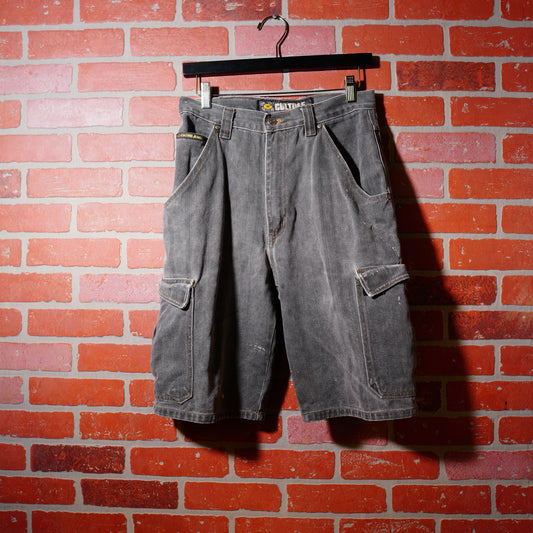 VTG Culture Cargo Denim Jean Shorts