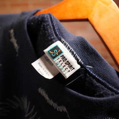 Trevs1of1 Custom Mac Miller Navy Crewneck